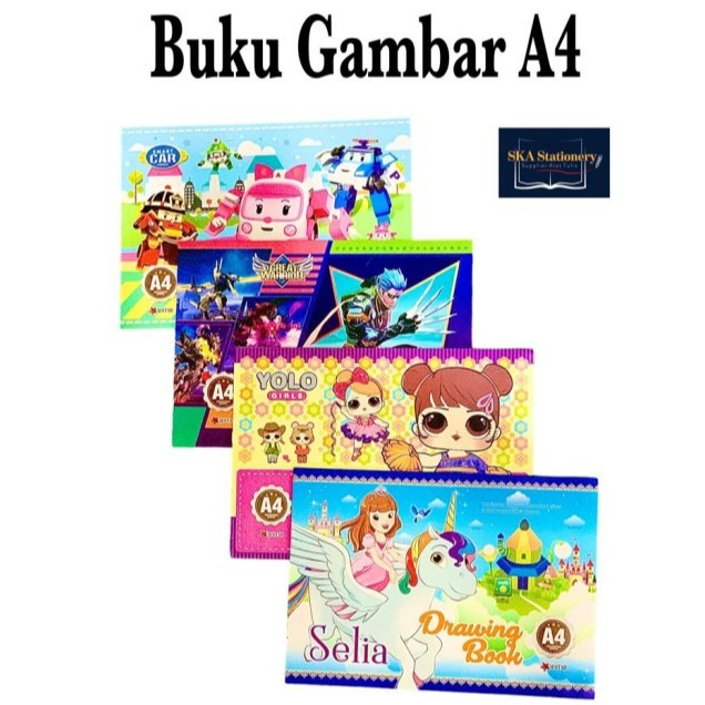 

Buku Gambar A4 Drawing Book Karakter/SKETCHBOOK / BUKU GAMBAR / BUKU SKETSA A4 isi 10 Lembar