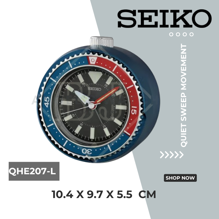 JAM WEKER BEKER ALARM CLOCK SEIKO QHE207 ORIGINAL SEIKO