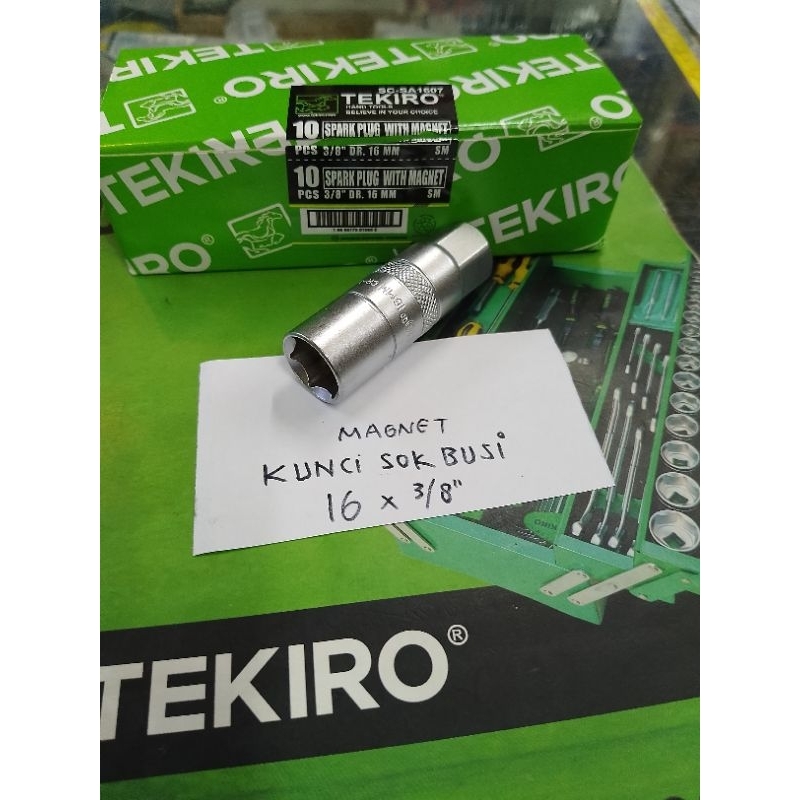 Kunci busi 16 mm magnet - DR 3/8" spark plug with magnet