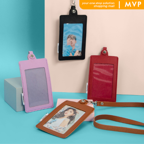 

MVP Lanyard Mika Satu Sisi Name Tag Kulit Model Kancing Name Tag ID Card Kulit
