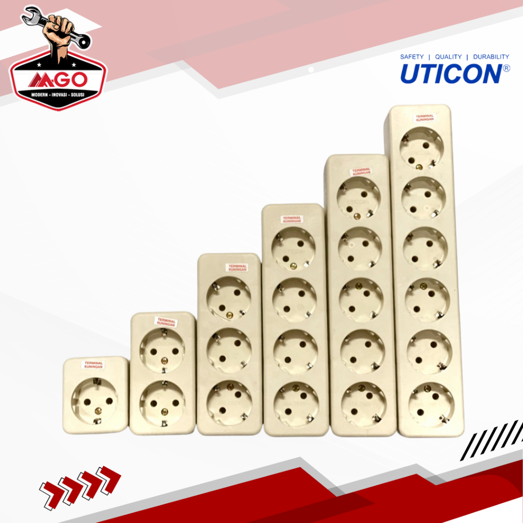Uticon Stop Kontak / Lubang Terminal Kuningan / Terminal Listrik