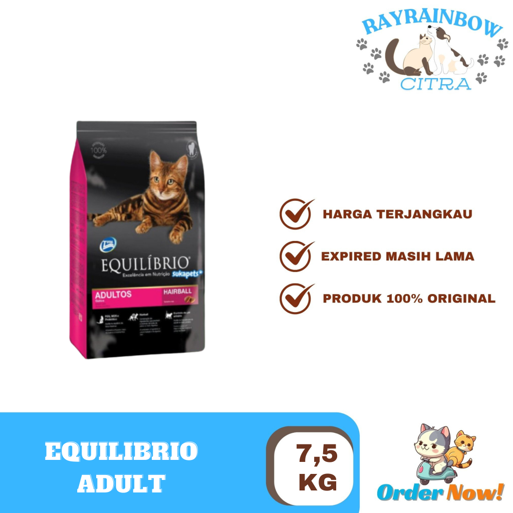 Makanan Kucing Equilibrio Adult 7.5kg Equilibrio Dewasa 7,5 kg Freshpack