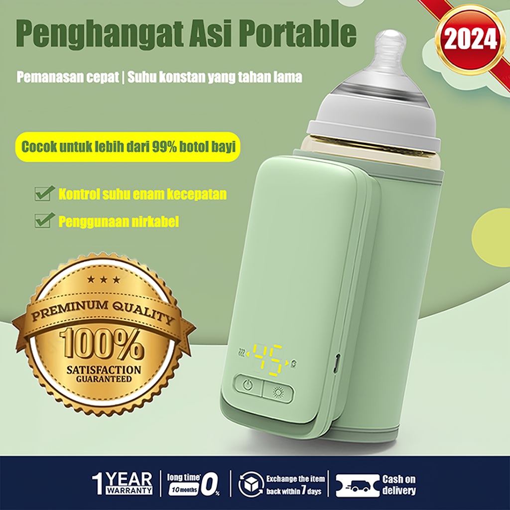 2025 penghangat botol susu/pemanas asi portable bayi safe/Tampilan LED Bottle Warmer Tas Penghangat