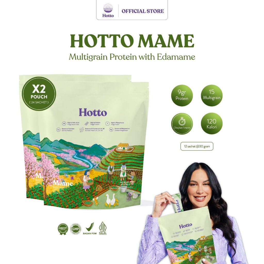 

2 POUCH HOTTO MAME Multigrain With Edamame (24 Sachet)