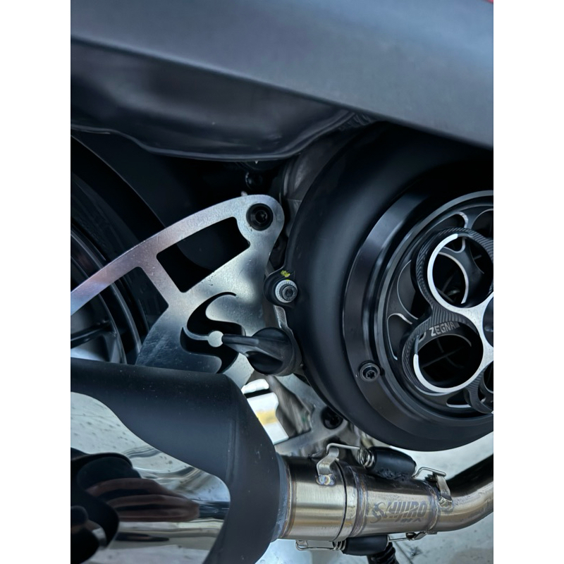 BAUT TITANIUM BRACKET KNALPOT SHIJIRO STD RACING VESPA MATIC 2/PCS