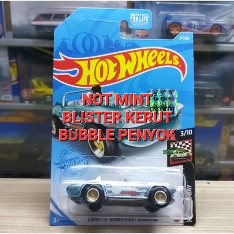 HOT WHEELS CORVETTE GRAND SPORT ROADSTER BIRU - NOT MINT/BLISTER KERUT - FS 2021 - SUPER TREASURE HU