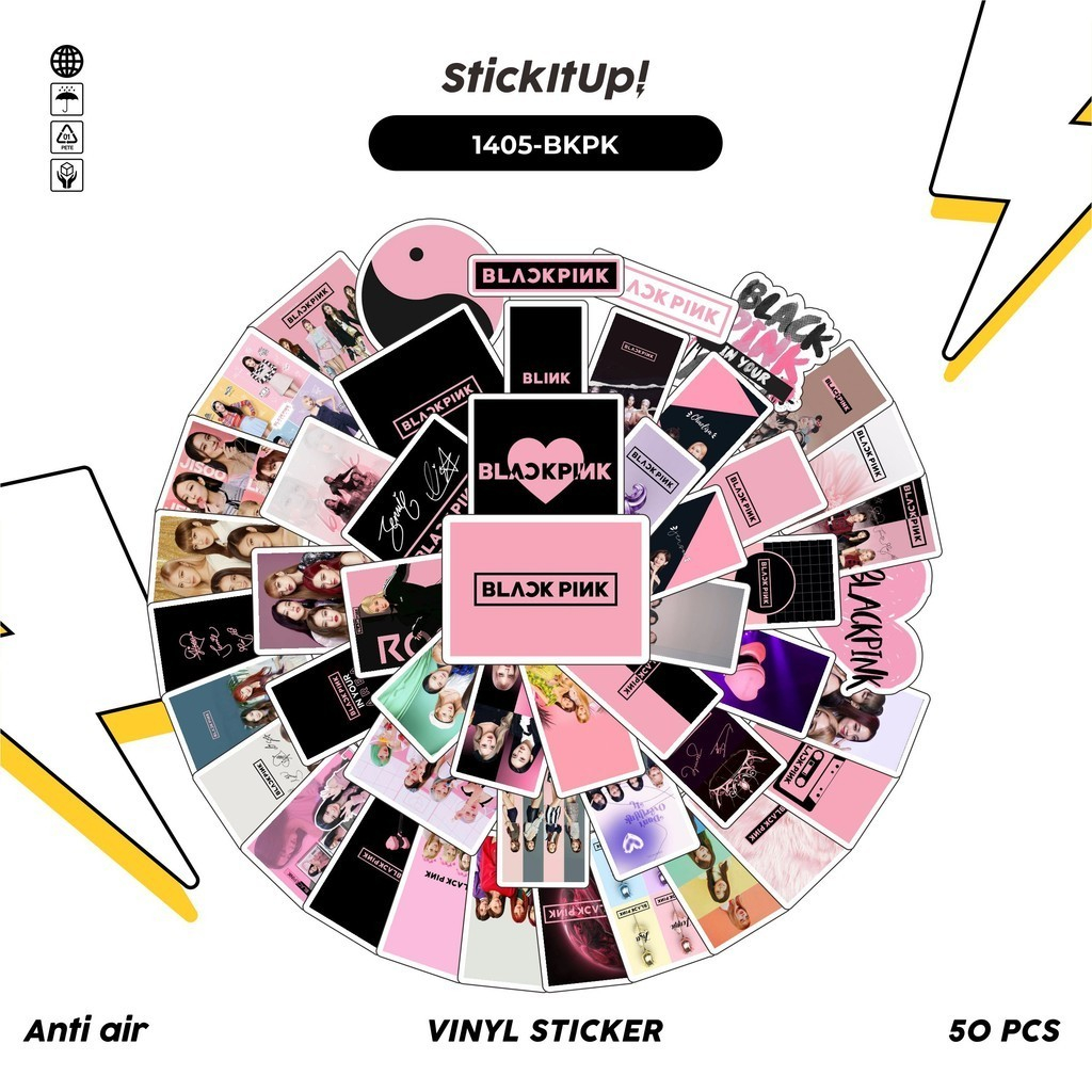 

COD✨ 100 Pcs Stiker Pack Blackpink v2 Lucu Aesthetic Vynil Waterproof untuk Freebies Sticker Buku Journal Casing HP Laptop