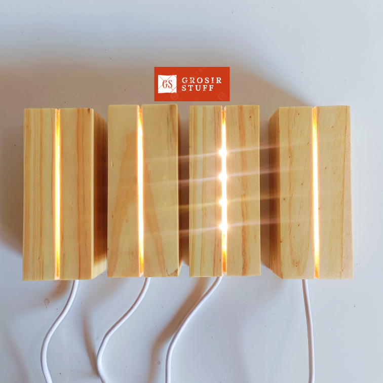 Base Wood A6 Acrylic Lamp / Grosir Stand Led Acrylic