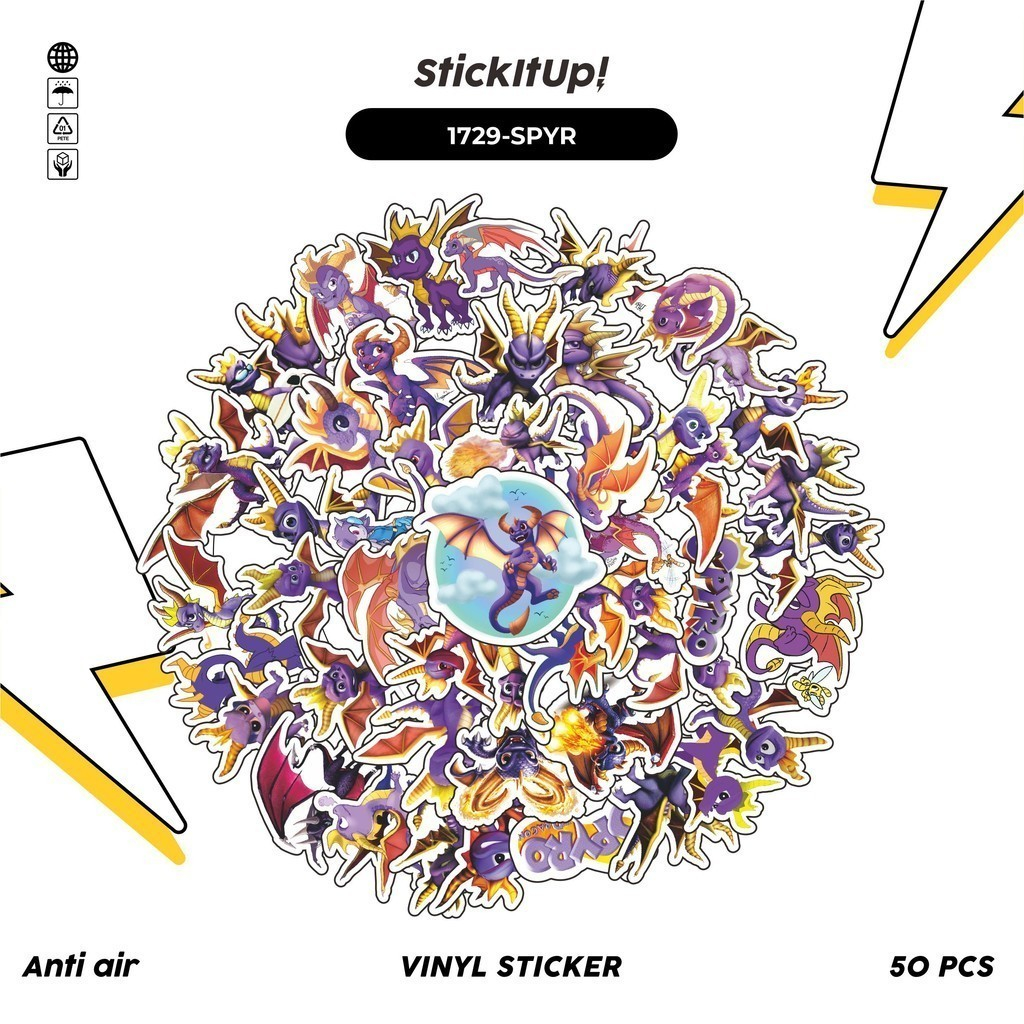 

COD✨ 50 Pcs Stiker Pack VIDEO GAME SERIES SPYRO Lucu Aesthetic Vynil Waterproof untuk Freebies Sticker Buku Journal Casing HP Laptop
