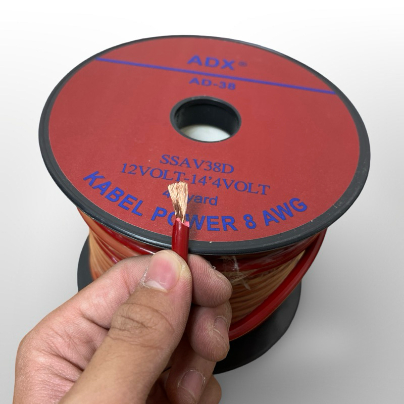 Kabel Audio Power 8 awg ADX Berkualitas Merek ADX harga per 1 roll