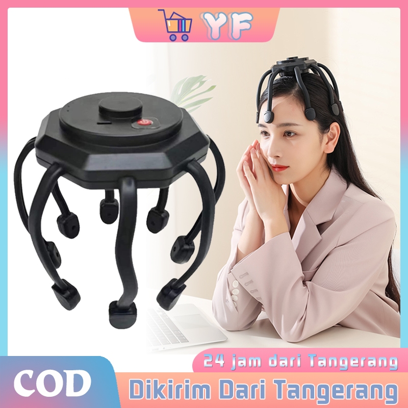 Alat Pijat Kepala Refleksi Otomatis Elektrik Head Massager Alat Terapi Pijat Kepala