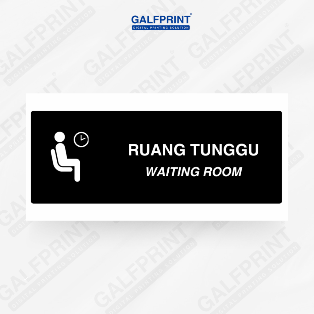 

GALFPRINT STICKER SIGN RUANG TUNGGU 12X5 CM