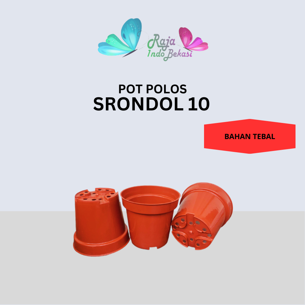Pot Bunga Murah/ Pot Tanaman / Pot Plastik Coklat Merah Bata Uk 10 cm