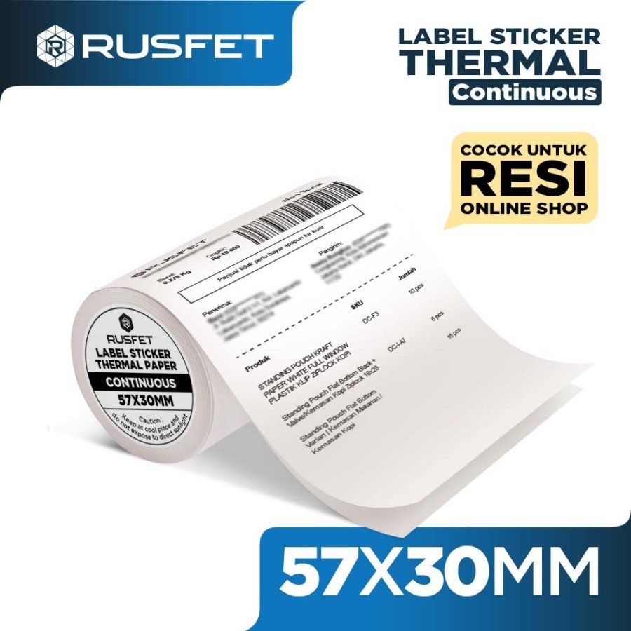 

KERTAS THERMAL STRUK KASIR 57x30 untuk PRINTER THERMAL PAPER ROLL
