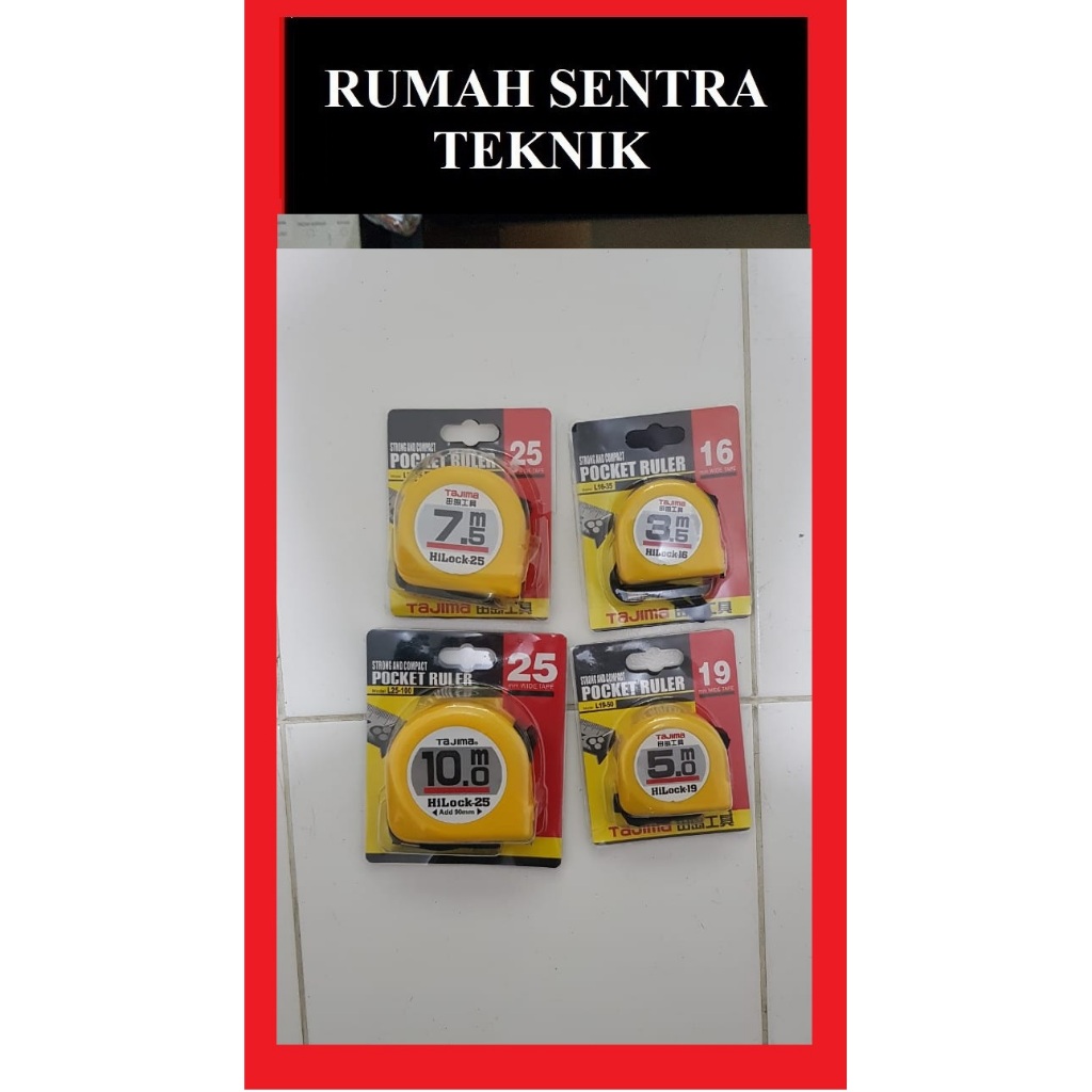Meteran Tajima Hi Lock Kuning Measuring Tape japan
