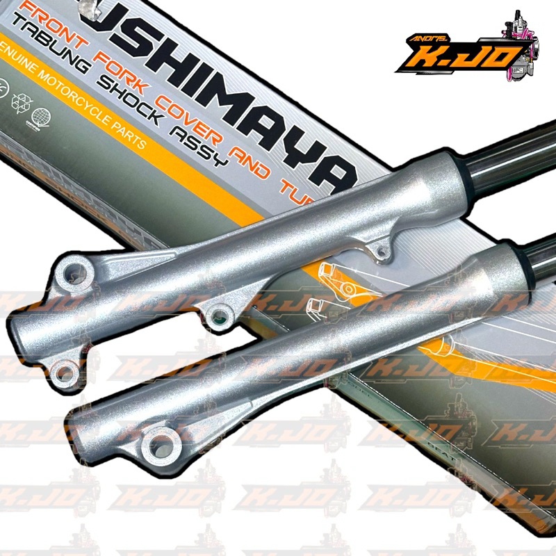 SHOCK DEPAN KUMPLIT AS+TABUNG BEAT KARBU TABUNG SILVER BOTTOM SPAKBOR ATAS