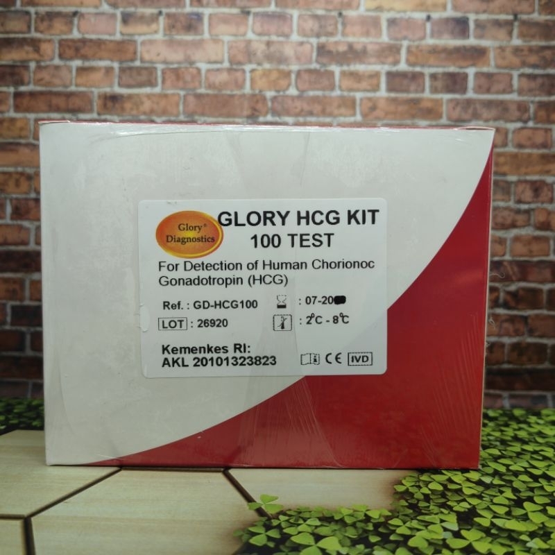 HCG KIT LATEX 100 TEST GLORY DIAGNOSTICS | REAGEN HCG LATEX KIT GLORY