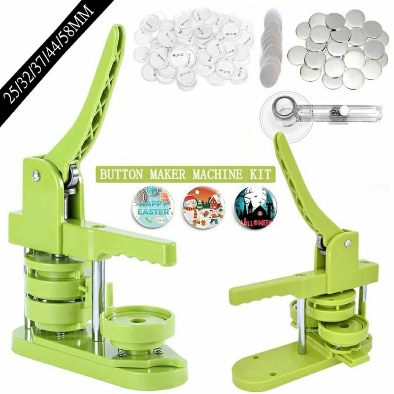 

DCBADGE Mesin Press Pin Bros Peniti Bulat Rotating Button Maker 44mm - DC-109 - Green