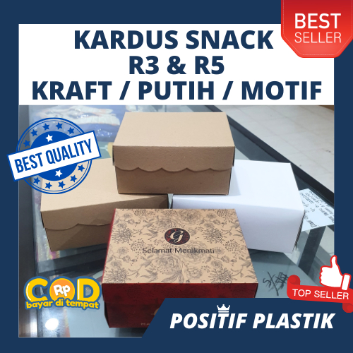 

[ECERAN] Kardus Snack R3 & R5 - Kraft / Putih / Motif