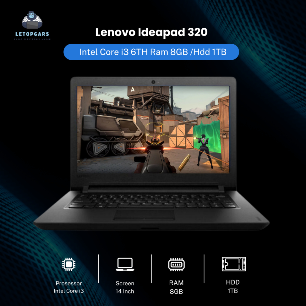 Laptop Lenovo Ideapad 320 Core i3 Ram 8GB /Hdd 1TB