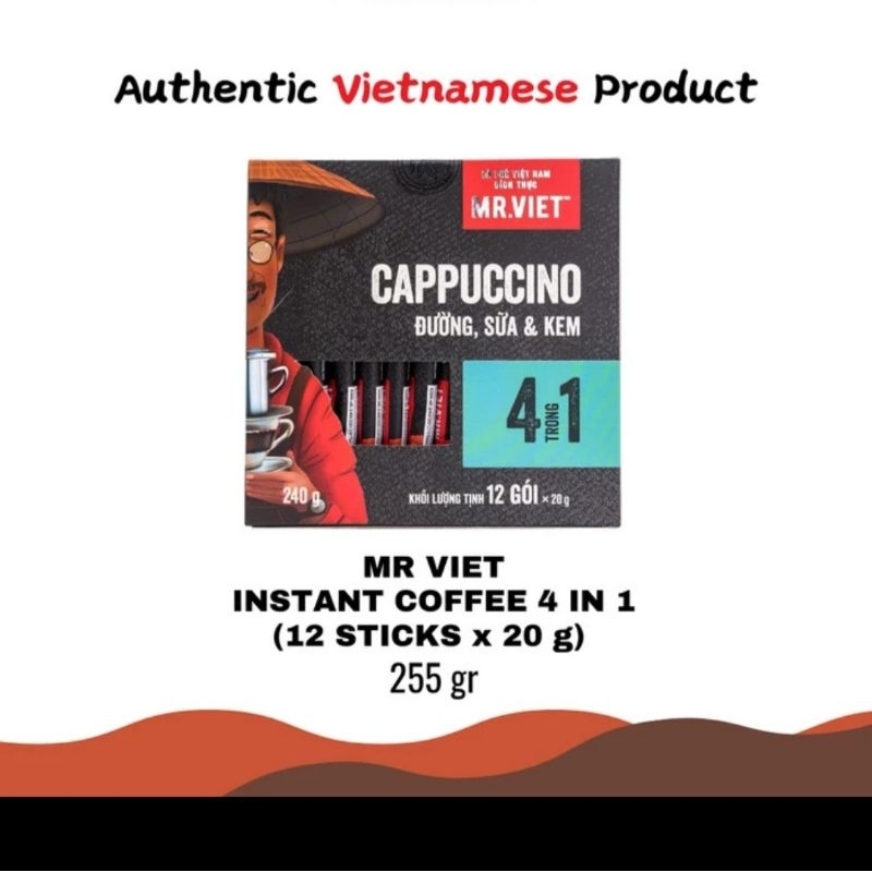 

Kopi Vietnam Mr.Viet Stick Instan (Instan Coffee dan Cappuccino)