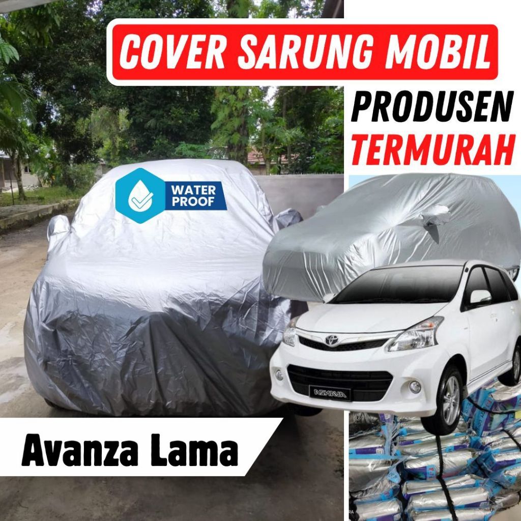 Cover Sarung Tutup Selimut Khusus Cat Putih Outdoor Waterproof Mobil Avanza Lama