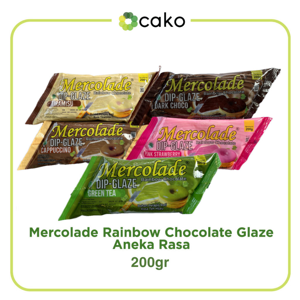 

Mercolade Rainbow Chocolate Dip-Glaze Aneka Rasa 200gr / Coklat Topping