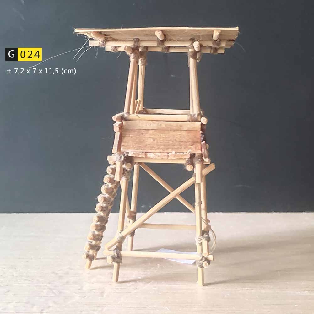 [ G024 ] Miniatur Rumah Kayu Menara Pandang untuk aksesoris diorama / akuarium / aquascape