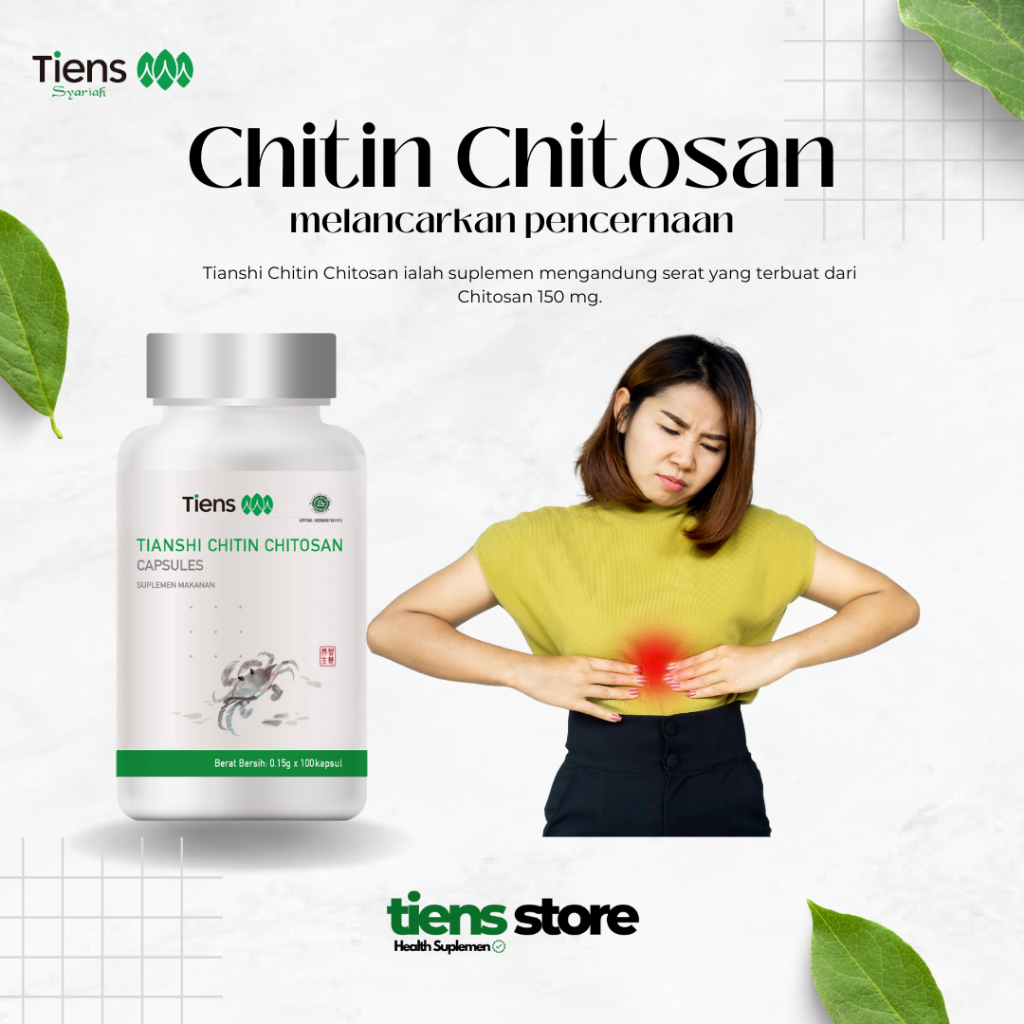 TIENS Chitin Chitosan / Melancarkan pencernaan / menurunkan berat badan / Asam lambung