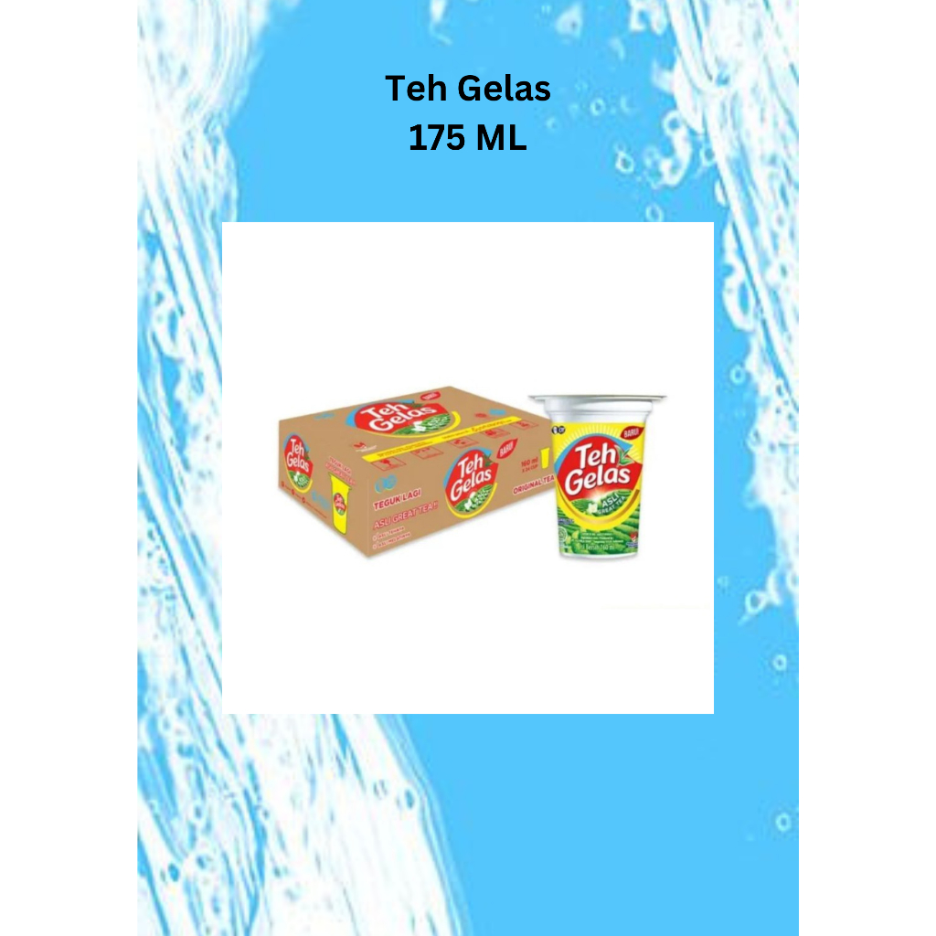 

Teh gelas 1 dus karton 175ml x 24 gelas cup