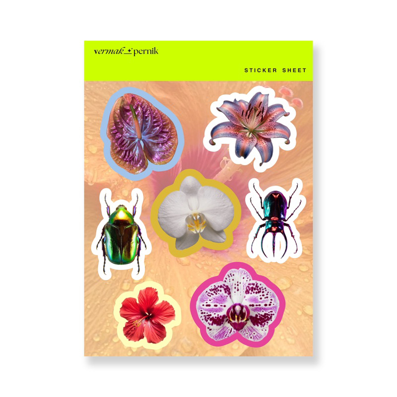 

Sticker Sheet Gloral Aesthetic Stiker Lucu untuk dekorasi, Deco Pola, Journaling, Phonecase, Scrapbook