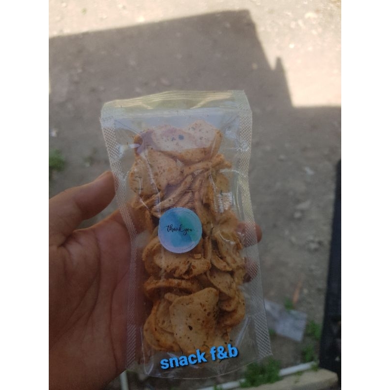 

keripik basreng baso goreng pedas crispy daun jeruk