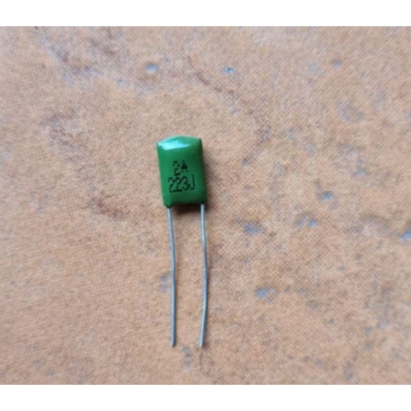 Kapasitor Milar 2A223J 223 22 N 100V 22nF Capacitor Hijau