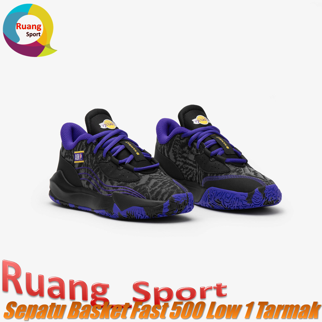 Tarmak Sepatu Basket Anak & Dewasa Fast 900 Low-1 Shoes Olahraga Basketball - Lakers/Hitam