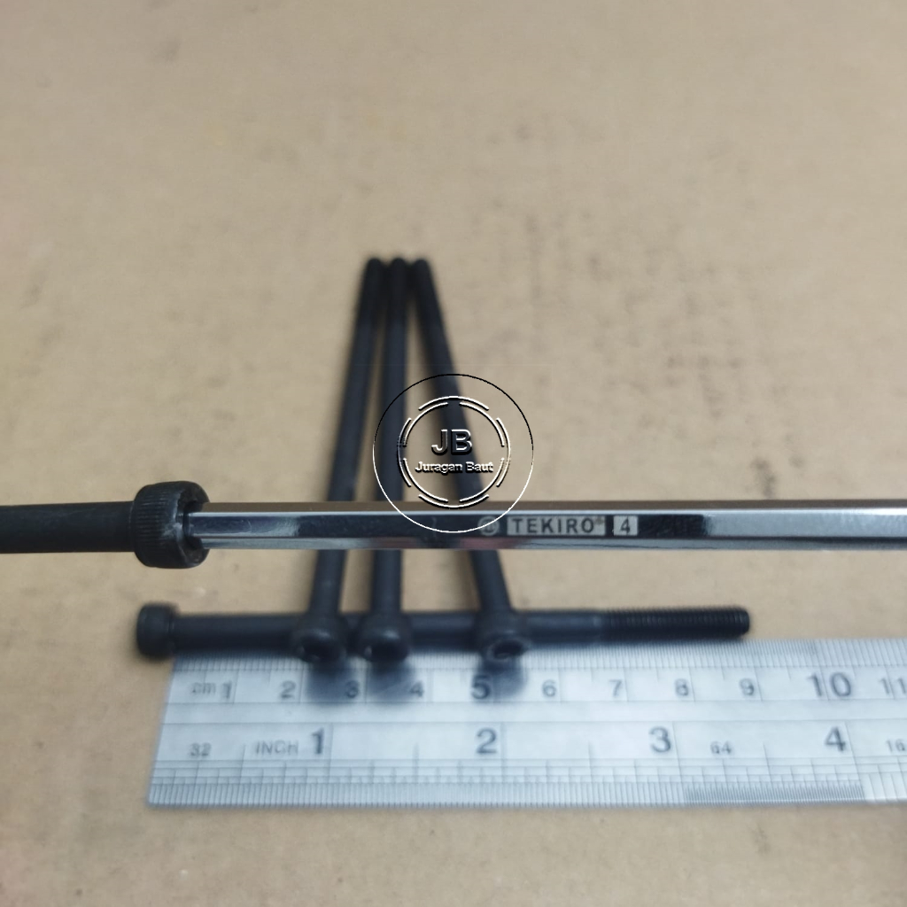 BAUT L M5 X 90 BAJA PANJANG 9CM KUNCI L4 9 CM BAUD L 8 M5X90 BAJA L 4 KUNCI PAS 8 HALF DRAT WARNA HI