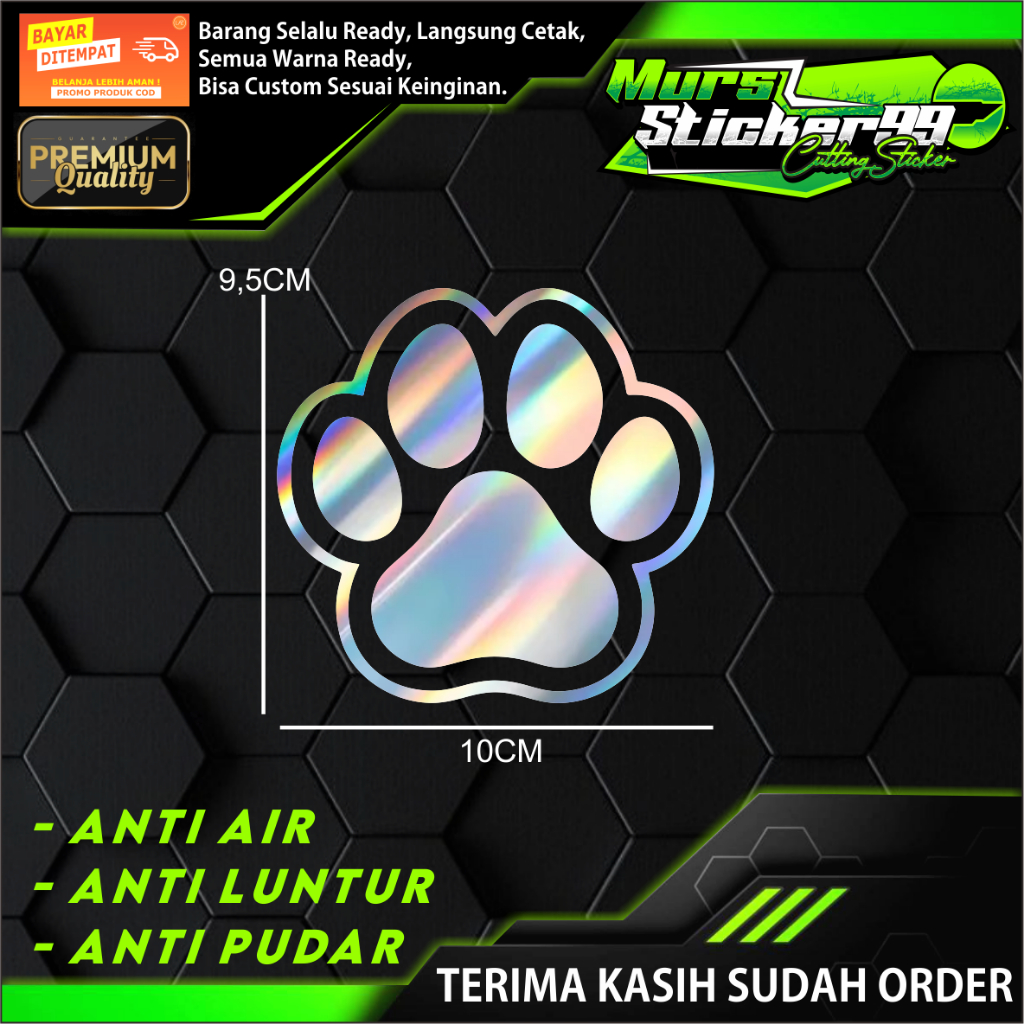 Sticker Cutting KAKI KUCING Cocok Untuk Motor Dan Mobil