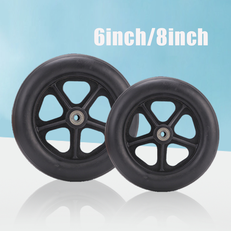 Roda Depan Kursi Roda 6/8 inch Roda Bagian Depan Kursi Roda "Diameter Full 20 Cm"