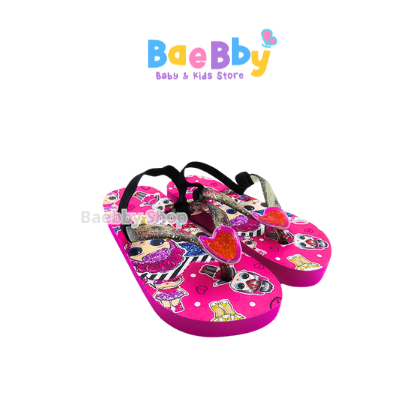 Balmoral Kids Sandal Jepit Anak Perempuan LOL Karet Belakang/Sandal Jepit Anak Untuk Anak Belajar Ja