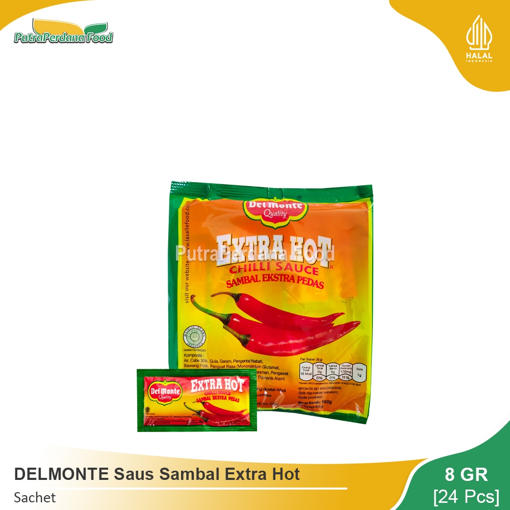 

DELMONTE Saus Sambal Extra Hot Sachet 8gr (24 Pcs)
