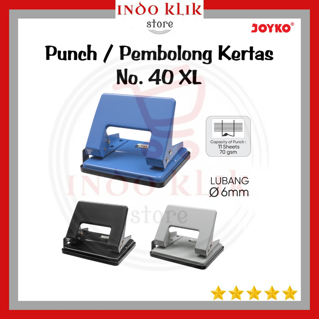 

Pembolong Kertas Joyko No 40 tanggung 2 lubang/ Punch 2 Hole 40