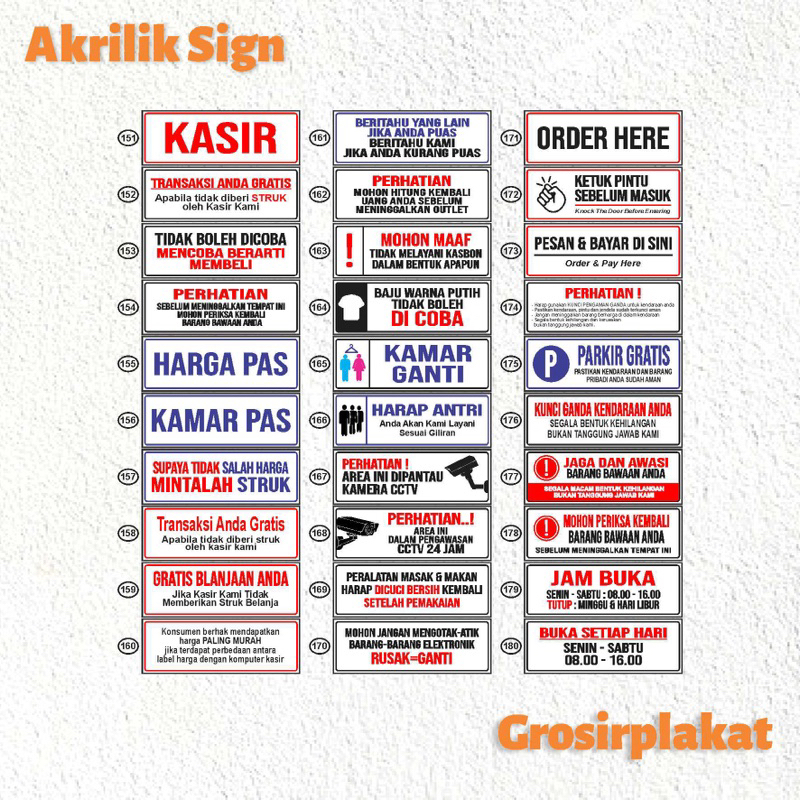 

Sign Kantor Papan Pemberitahuan Signane Akrilik Papan Signane Akrilik, 240 PILIHAN, PAPAN AKRILIK, PAPAN NAMA, AKRILIK CUSTOM, TULISAN AKRILIK FREE DESAIN