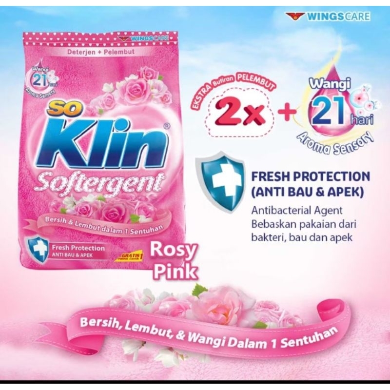 Deterjen Bubuk SoKlin Softergent 2,7Kg / Deterjen+Pelembut So Klin