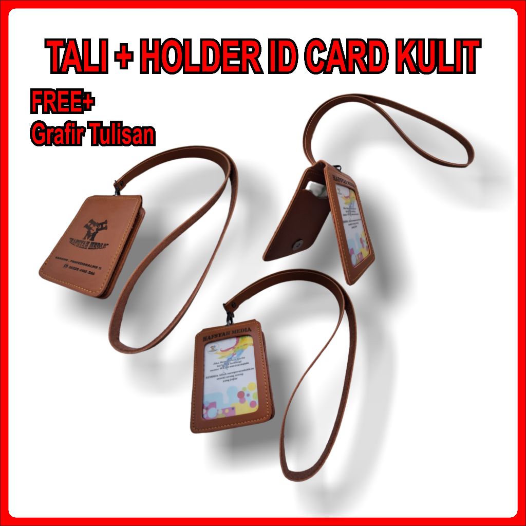 

Holder ID Card Kulit Premium dengan 3 Slot Kartu – Bisa Request Tulisan Grafir