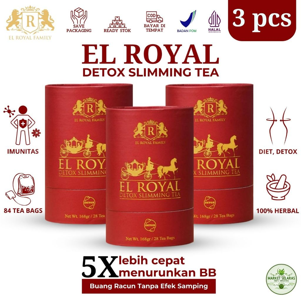 

El Royal Detox Slimming Tea - Teh Diet & Detox 5X Lebih Cepat Menurunkan BB - Solusi Badan Langsing