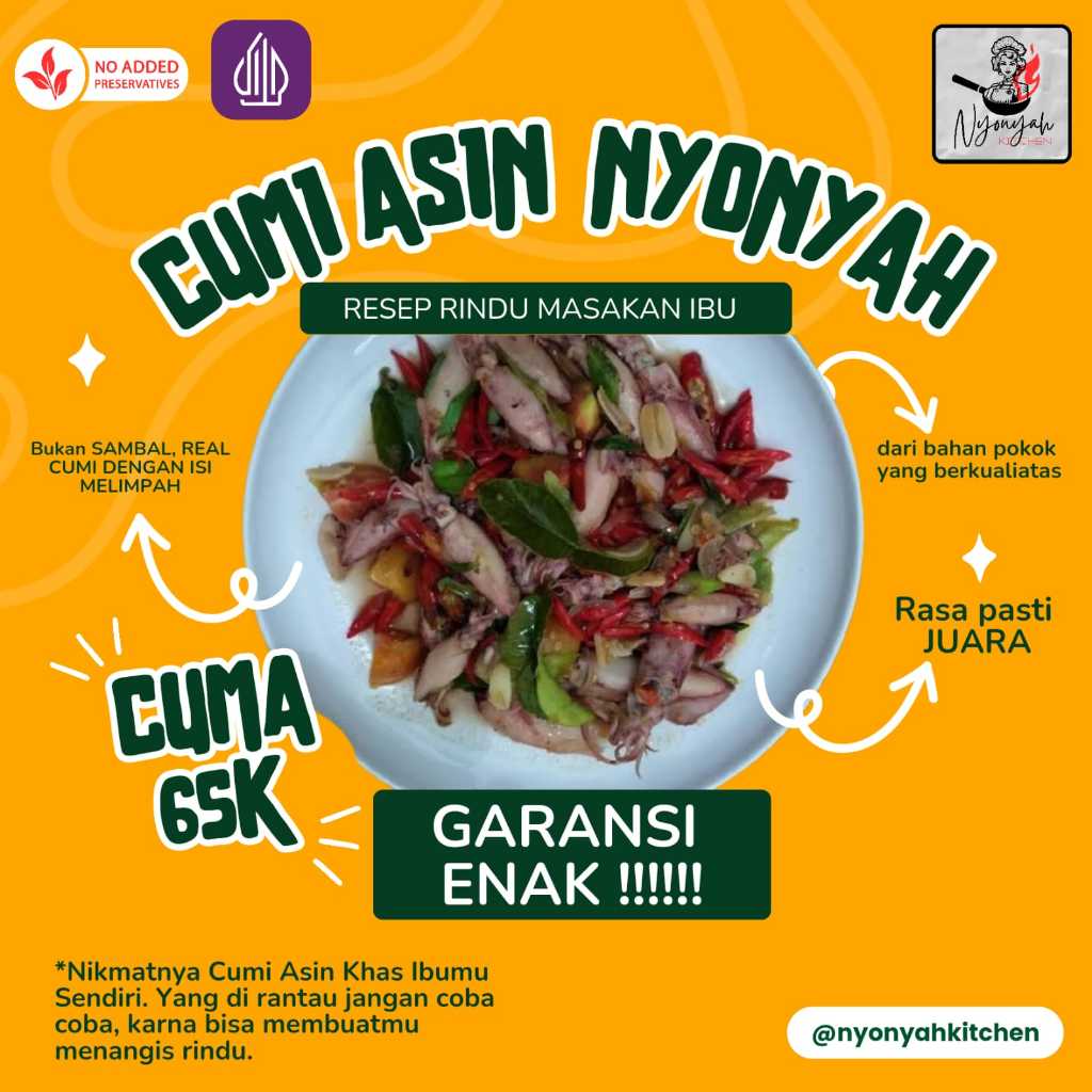 

Cumi Asin Rica Nyonyah Khas Manado By NyonyahKitchen [ISI 250gr]