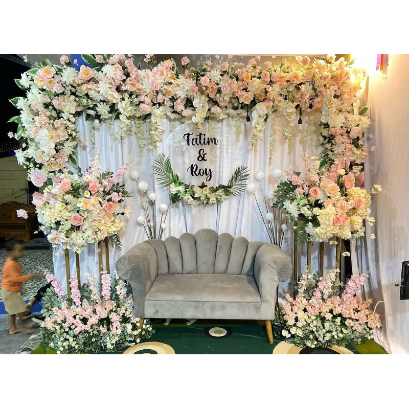 sewa dekorasi backdrop rustic fl