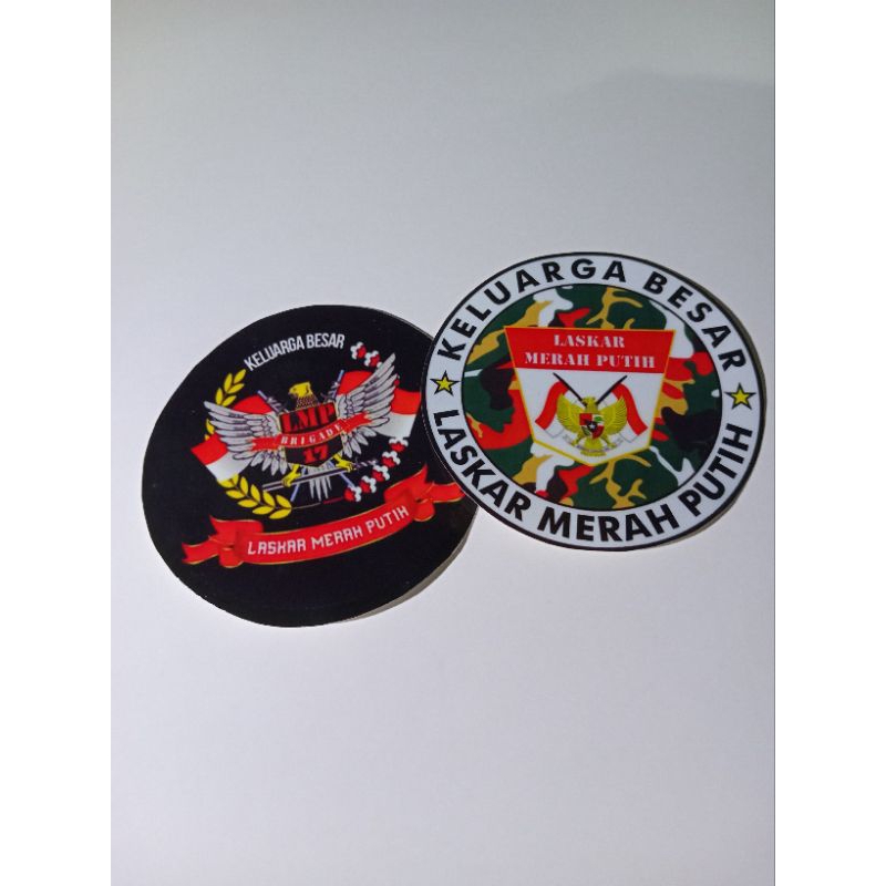 

(2pcs)Stiker Keluarga Besar Laskar Merah Putih/Stiker Laskar Merah Putih/Stiker Ormas Laskar Merah Putih