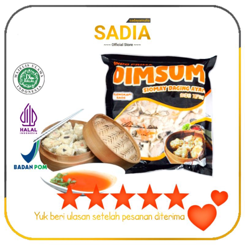 

Dimsum Sakana Prima 250 gr isi 15 Plus Saus Lezat Bergizi