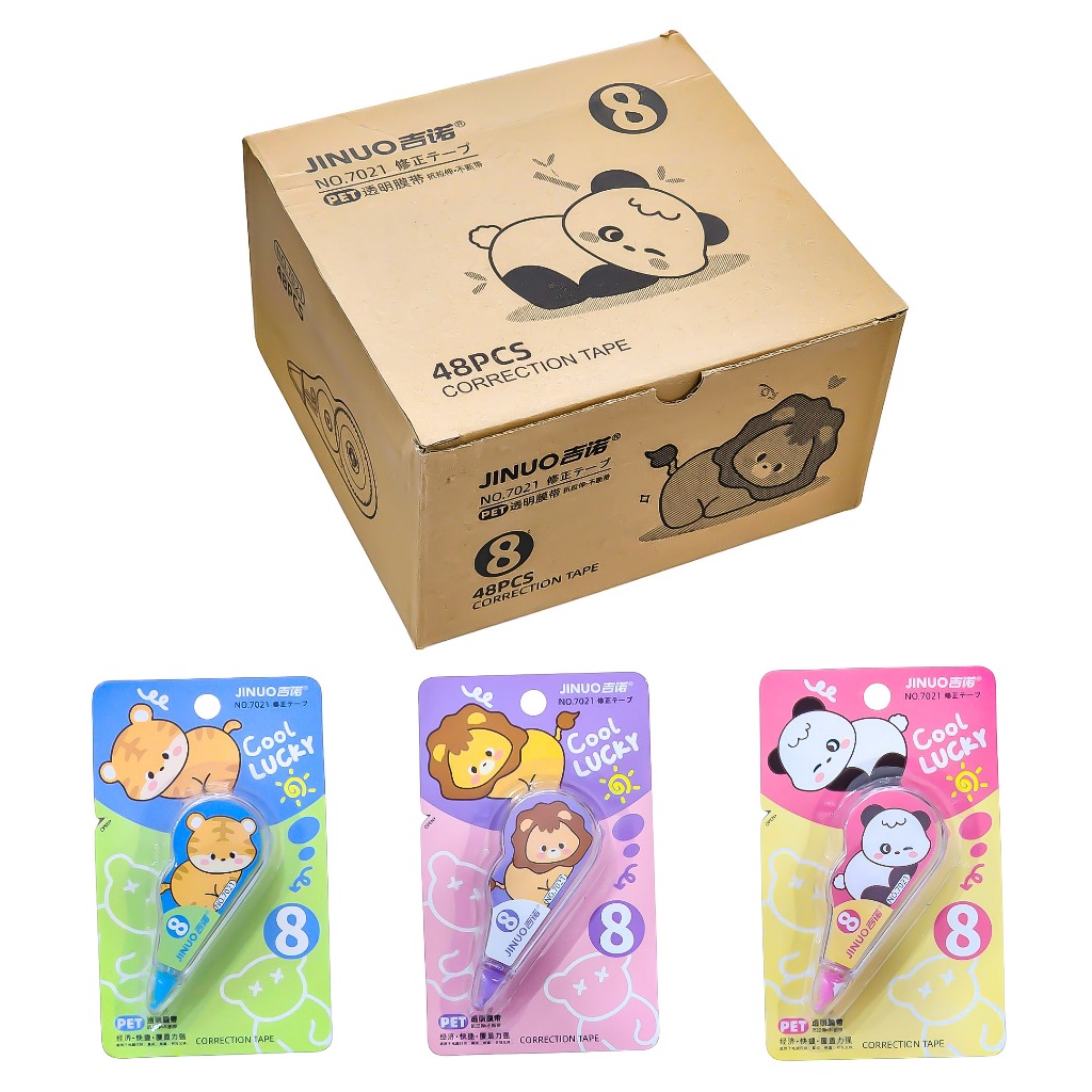 

(1 BOX isi 48pc) Correction Tape mini Jinuo no.7021