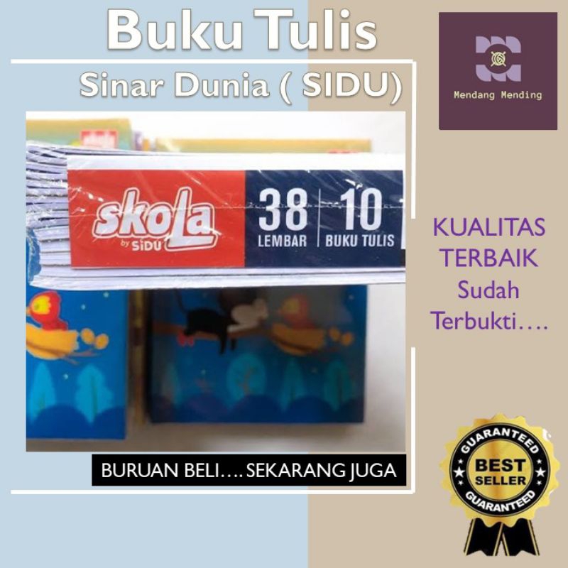 

Buku Tulis Sidu Sinar Dunia Skola isi 38 Lembar 1 pak 10 Pcs